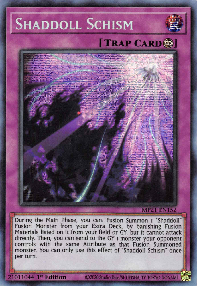 Shaddoll Schism [MP21-EN152] Prismatic Secret Rare Yu-Gi-Oh!