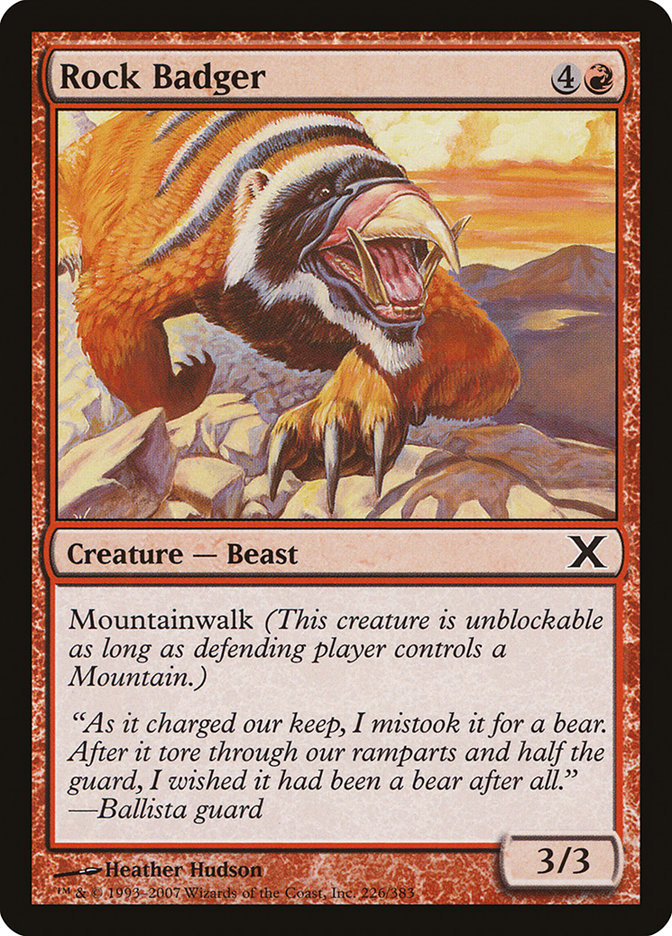 Rock Badger [Tenth Edition] Magic: The Gathering