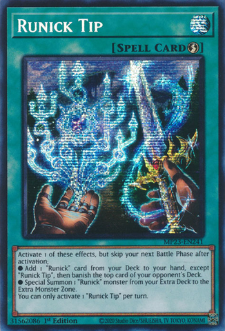 Runick Tip [MP23-EN241] Prismatic Secret Rare Yu-Gi-Oh!