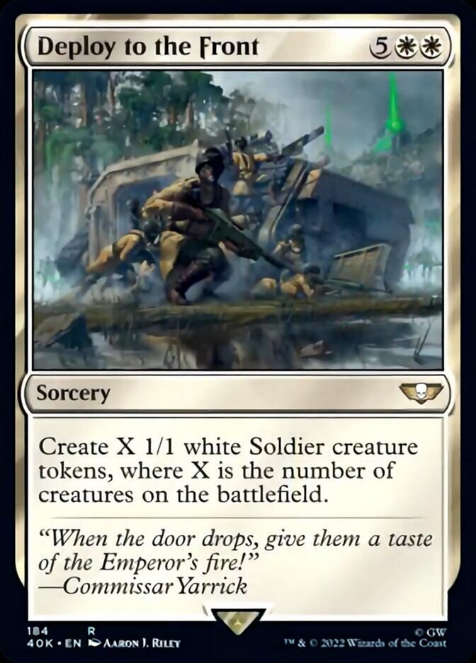 Deploy to the Front (Surge Foil) [Warhammer 40,000] Magic: The Gathering