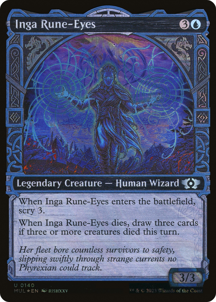 Inga Rune-Eyes (Halo Foil) [Multiverse Legends] Magic: The Gathering
