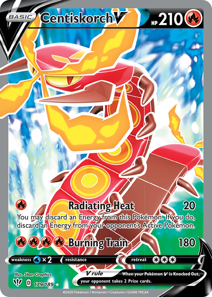 Centiskorch V (179/189) [Sword & Shield: Darkness Ablaze] Pokémon