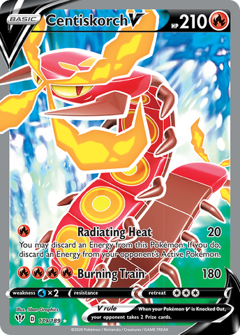 Centiskorch V (179/189) [Sword & Shield: Darkness Ablaze] Pokémon