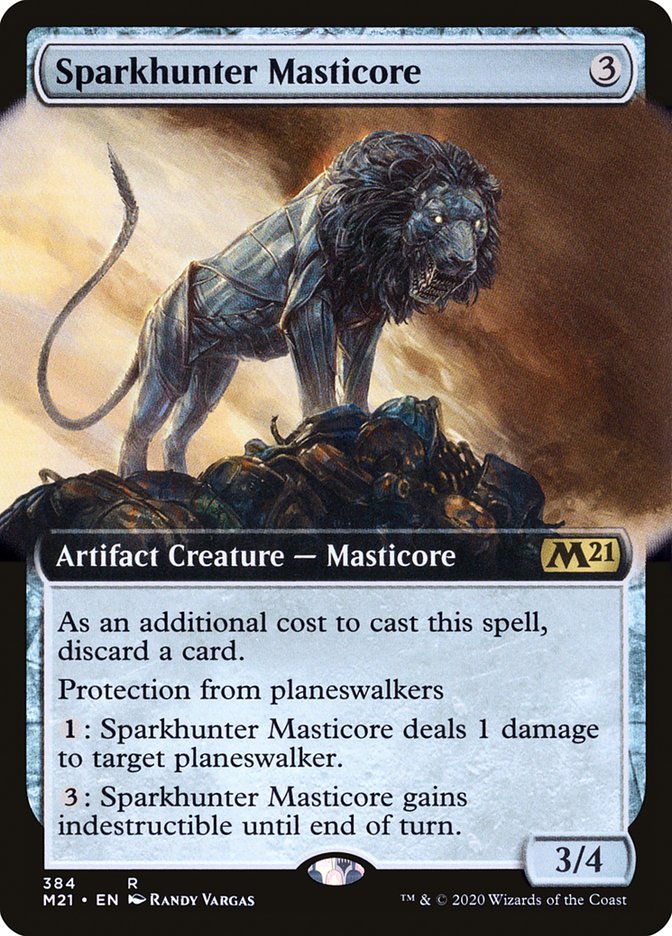Sparkhunter Masticore (Extended Art) [Core Set 2021] Magic: The Gathering
