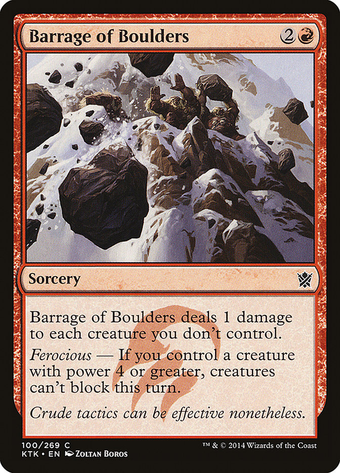 Barrage of Boulders [Khans of Tarkir] Magic: The Gathering