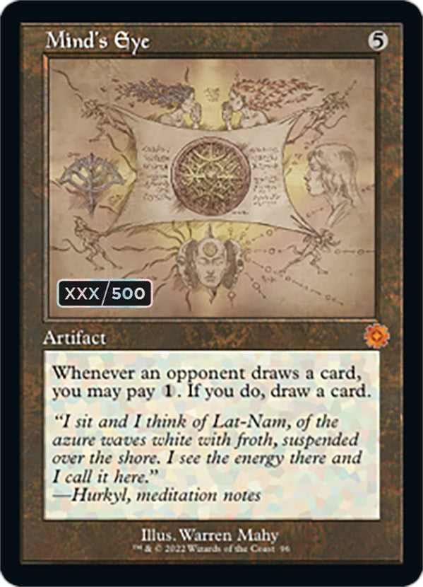 Mind's Eye (Retro Schematic) (Serial Numbered) [The Brothers' War Retro Artifacts] Magic: The Gathering