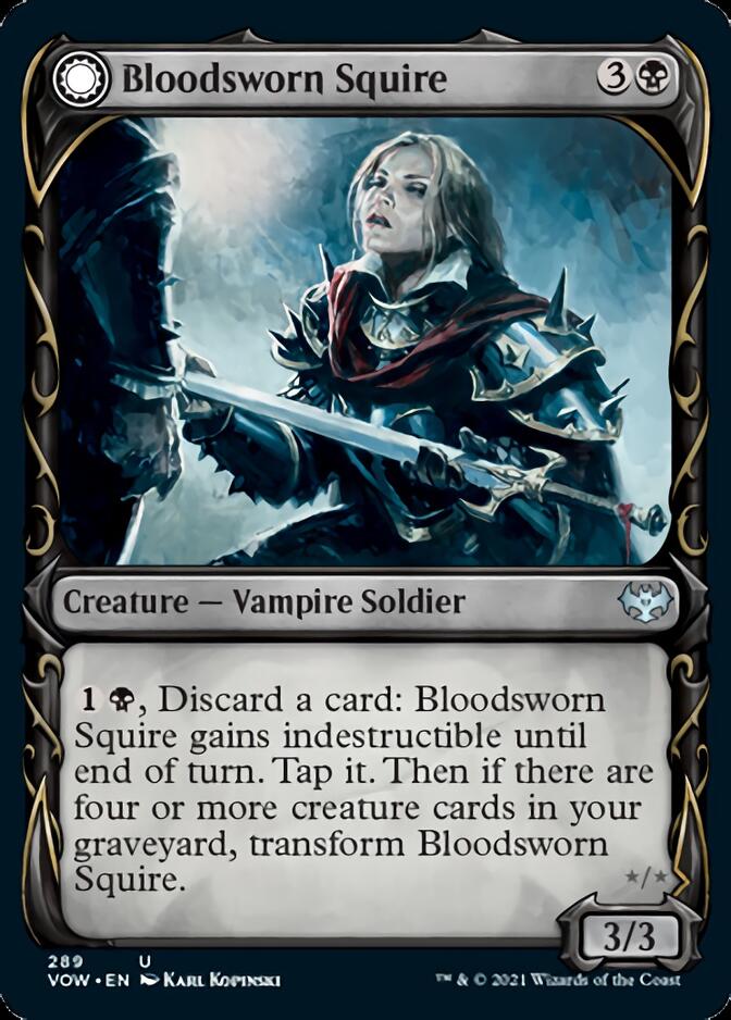 Bloodsworn Squire // Bloodsworn Knight (Showcase Fang Frame) [Innistrad: Crimson Vow] Magic: The Gathering
