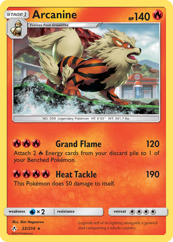 Arcanine (22/214) [Sun & Moon: Unbroken Bonds] Pokémon