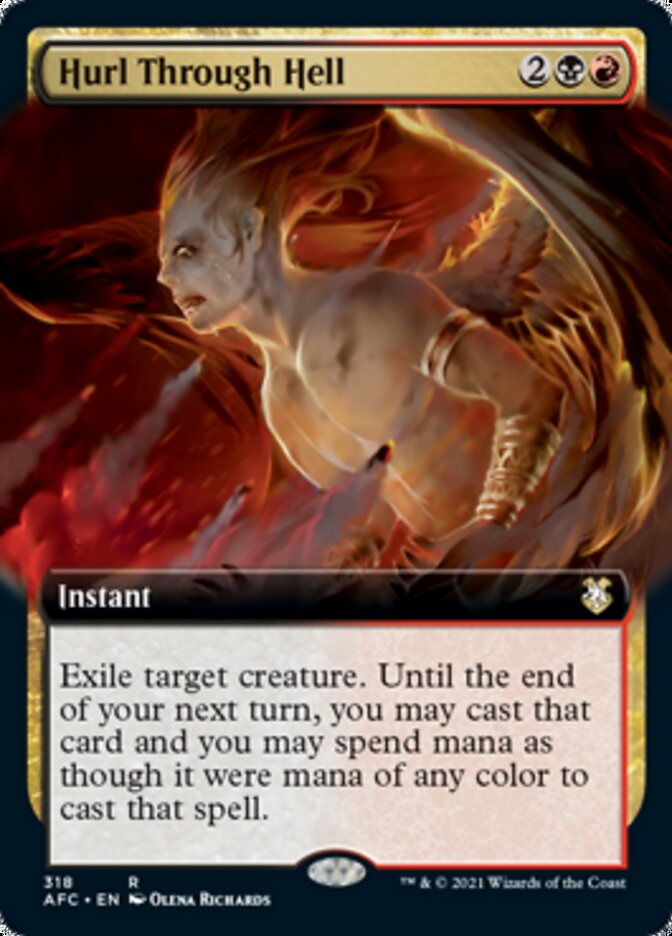 Hurl Through Hell (Extended Art) [Dungeons & Dragons: Adventures in the Forgotten Realms Commander] Magic: The Gathering