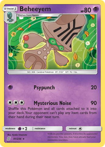 Beheeyem (91/236) [Sun & Moon: Unified Minds] Pokémon