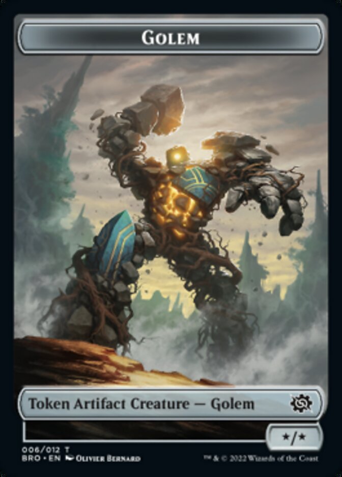Golem Token [The Brothers' War Tokens] Magic: The Gathering