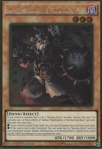 Barbar, Malebranche of the Burning Abyss [PGL3-EN054] Gold Rare Yu-Gi-Oh!