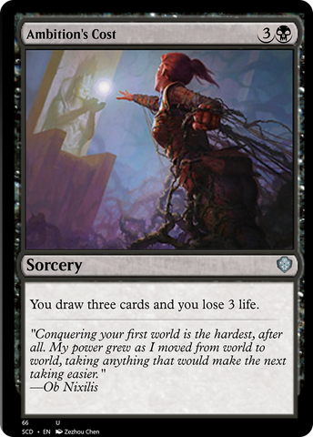 Ambition's Cost [Starter Commander Decks] Magic: The Gathering