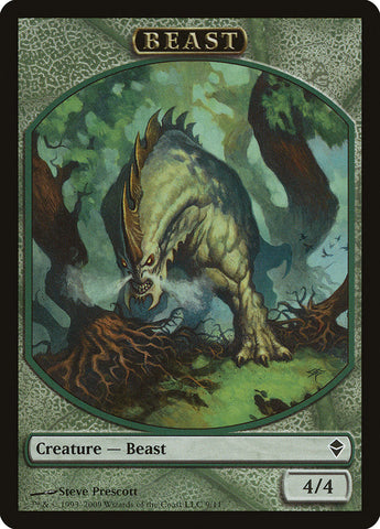 Beast Token [Zendikar Tokens] Magic: The Gathering