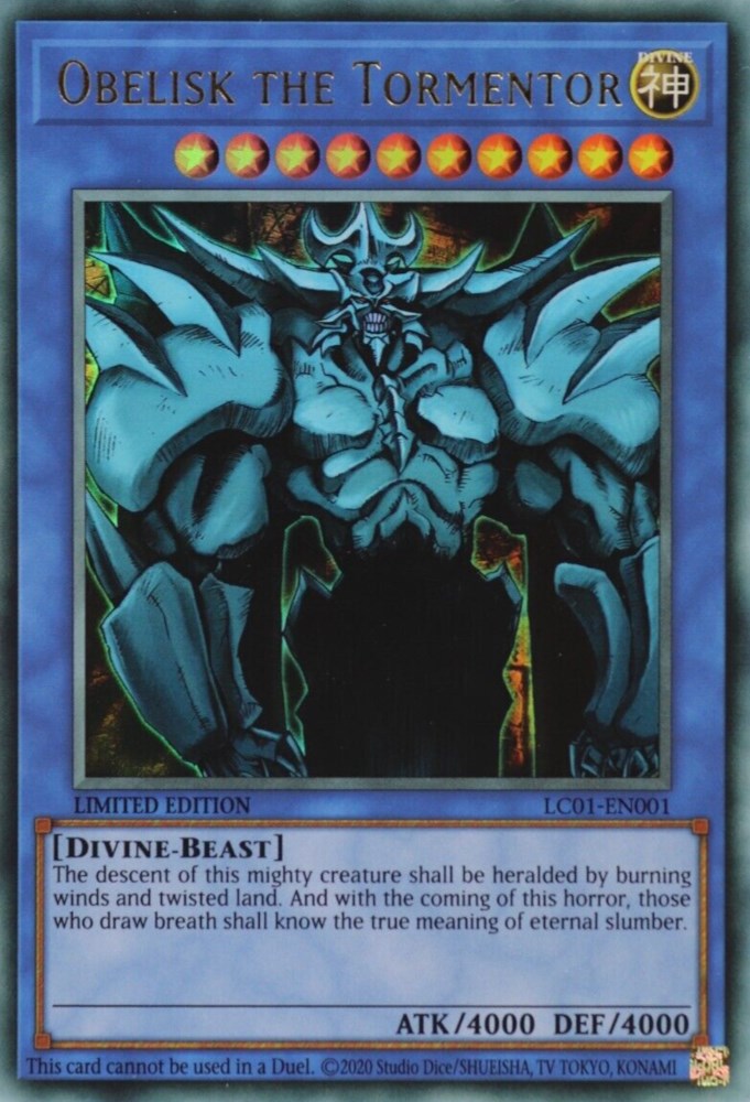 Obelisk the Tormentor (25th Anniversary) [LC01-EN001] Ultra Rare Yu-Gi-Oh!