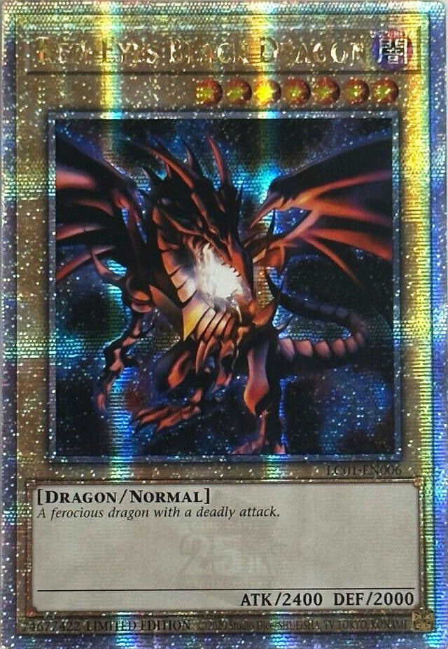Red-Eyes Black Dragon (25th Anniversary) [LC01-EN006] Quarter Century Secret Rare Yu-Gi-Oh!