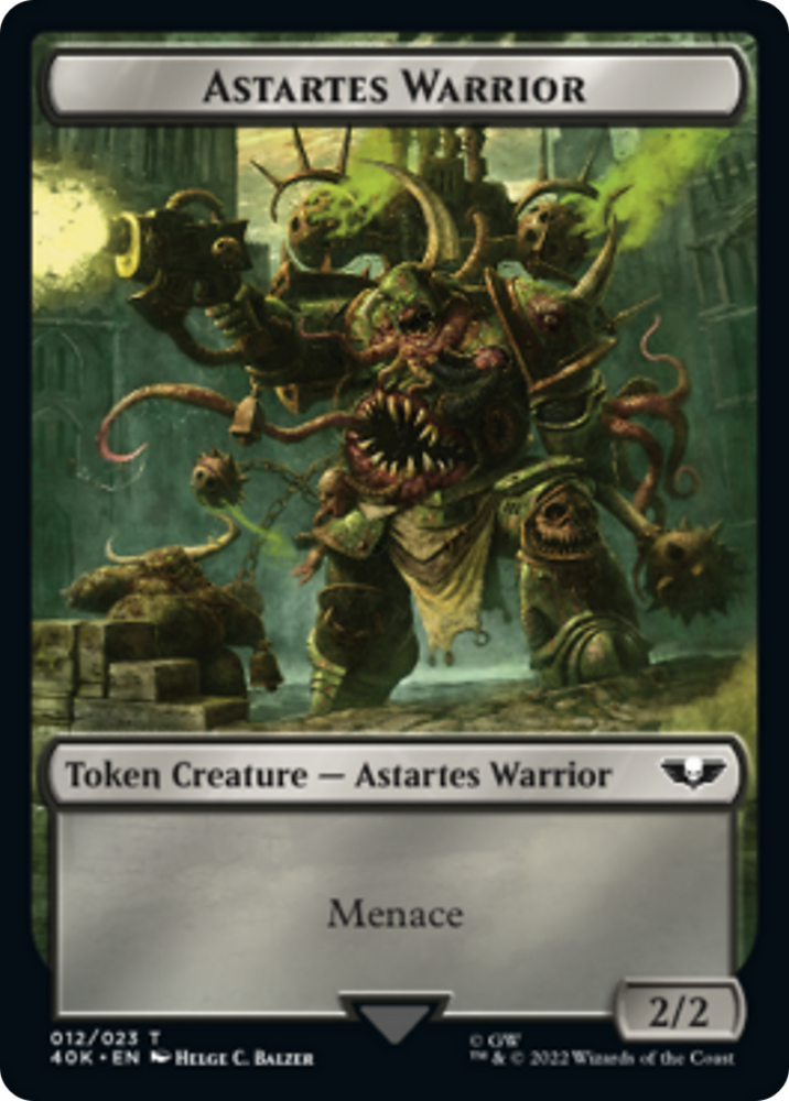 Spawn // Astartes Warrior Double-Sided Token [Warhammer 40,000 Tokens] Magic: The Gathering