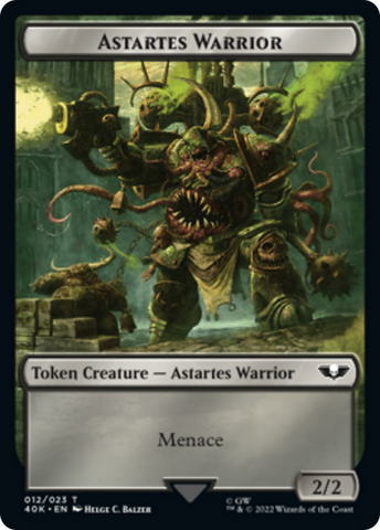 Astartes Warrior // Plaguebearer of Nurgle Double-Sided Token [Warhammer 40,000 Tokens] Magic: The Gathering