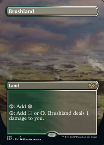 Brushland (Borderless Alternate Art) [The Brothers' War] Magic: The Gathering