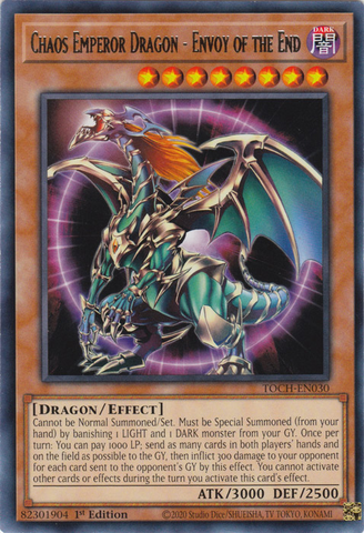 Chaos Emperor Dragon - Envoy of the End [TOCH-EN030] Rare Yu-Gi-Oh!