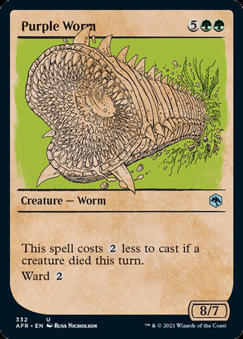 Purple Worm (Showcase) [Dungeons & Dragons: Adventures in the Forgotten Realms] Magic: The Gathering