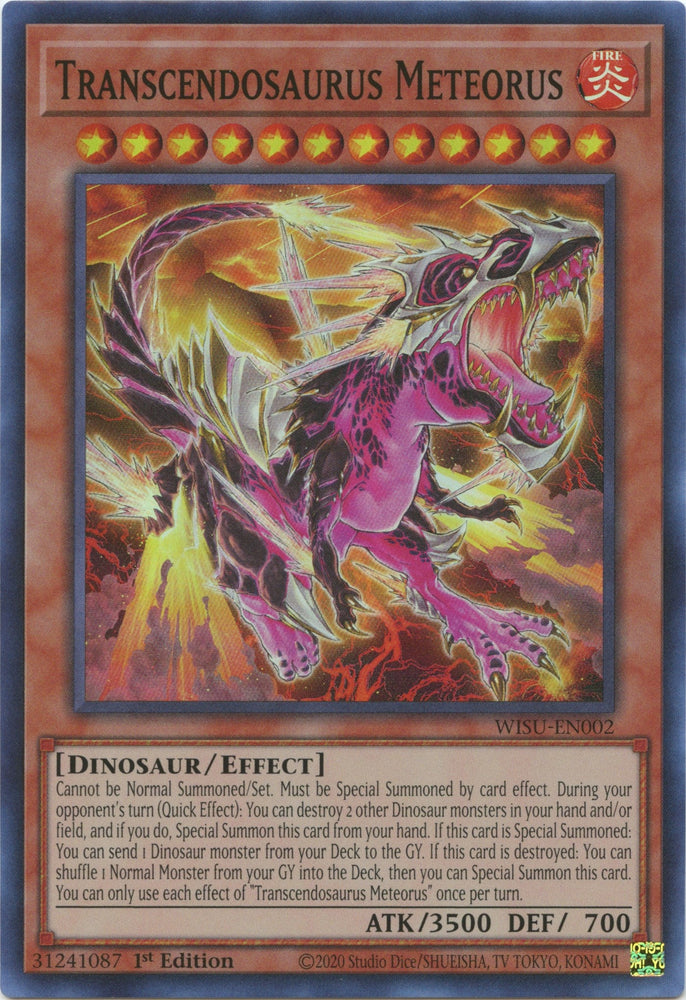 Transcendosaurus Meteorus [WISU-EN002] Super Rare Yu-Gi-Oh!