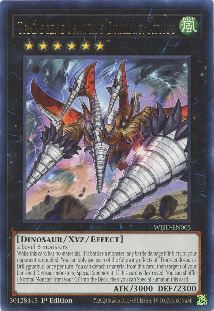 Transcendosaurus Drillygnathus [WISU-EN005] Rare Yu-Gi-Oh!