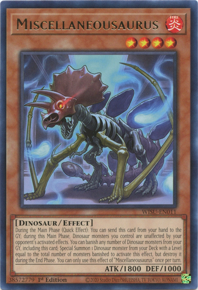 Miscellaneousaurus [WISU-EN011] Rare Yu-Gi-Oh!