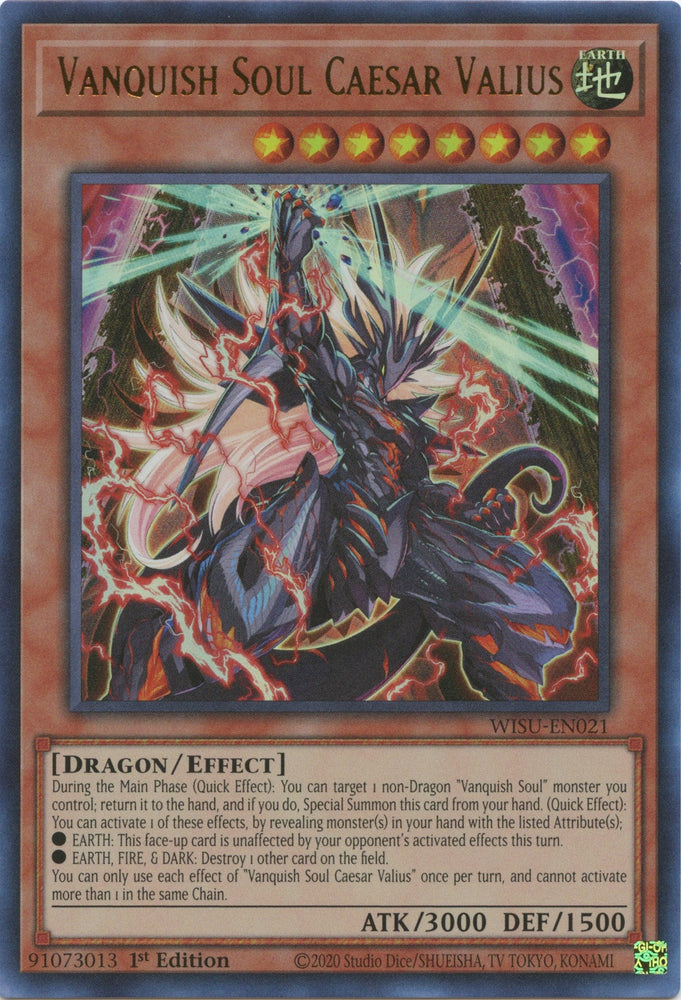 Vanquish Soul Caesar Valius [WISU-EN021] Ultra Rare Yu-Gi-Oh!