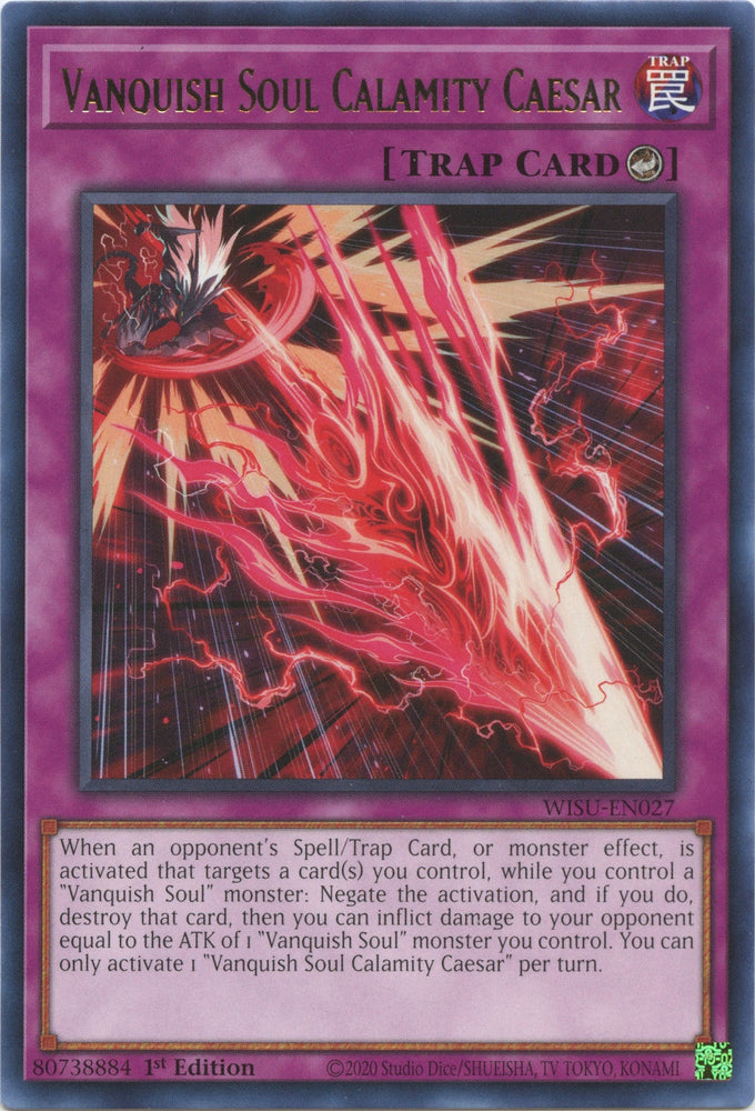 Vanquish Soul Calamity Caesar [WISU-EN027] Rare Yu-Gi-Oh!