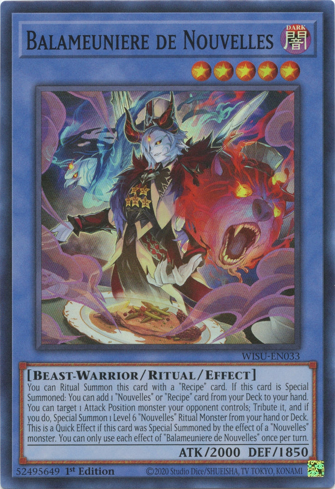 Balameuniere de Nouvelles [WISU-EN033] Super Rare Yu-Gi-Oh!