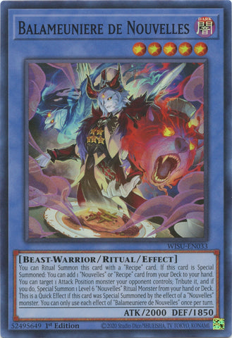 Balameuniere de Nouvelles [WISU-EN033] Super Rare Yu-Gi-Oh!