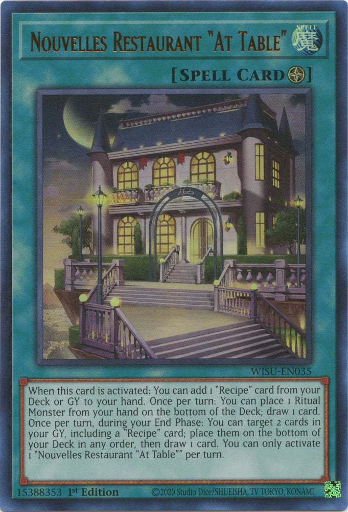 Nouvelles Restaurant "At Table" [WISU-EN035] Ultra Rare Yu-Gi-Oh!