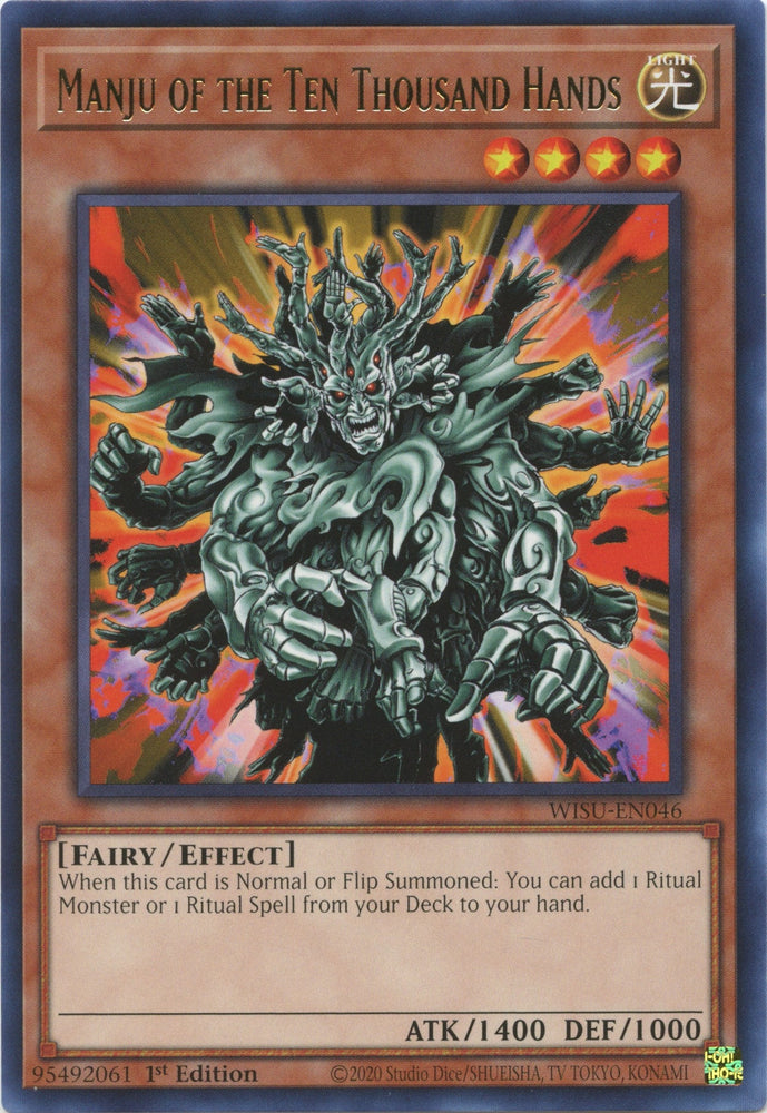 Manju of the Ten Thousand Hands [WISU-EN046] Rare Yu-Gi-Oh!