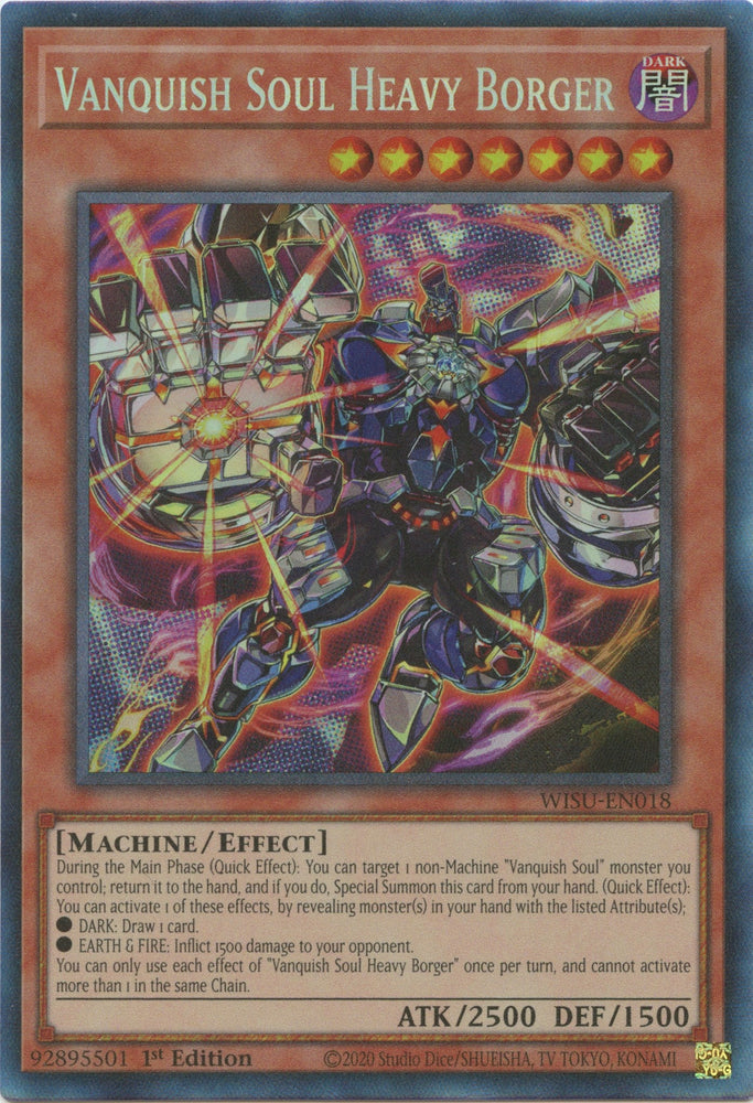 Vanquish Soul Heavy Borger [WISU-EN018] Collector's Rare Yu-Gi-Oh!