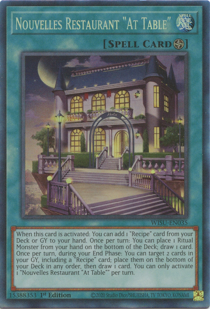 Nouvelles Restaurant "At Table" [WISU-EN035] Collector's Rare Yu-Gi-Oh!