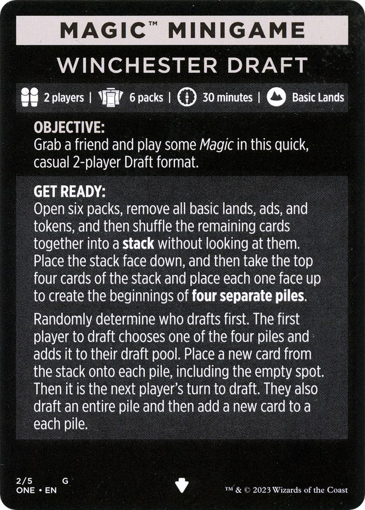 Winchester Draft (Magic Minigame) [Phyrexia: All Will Be One Minigame] Magic: The Gathering