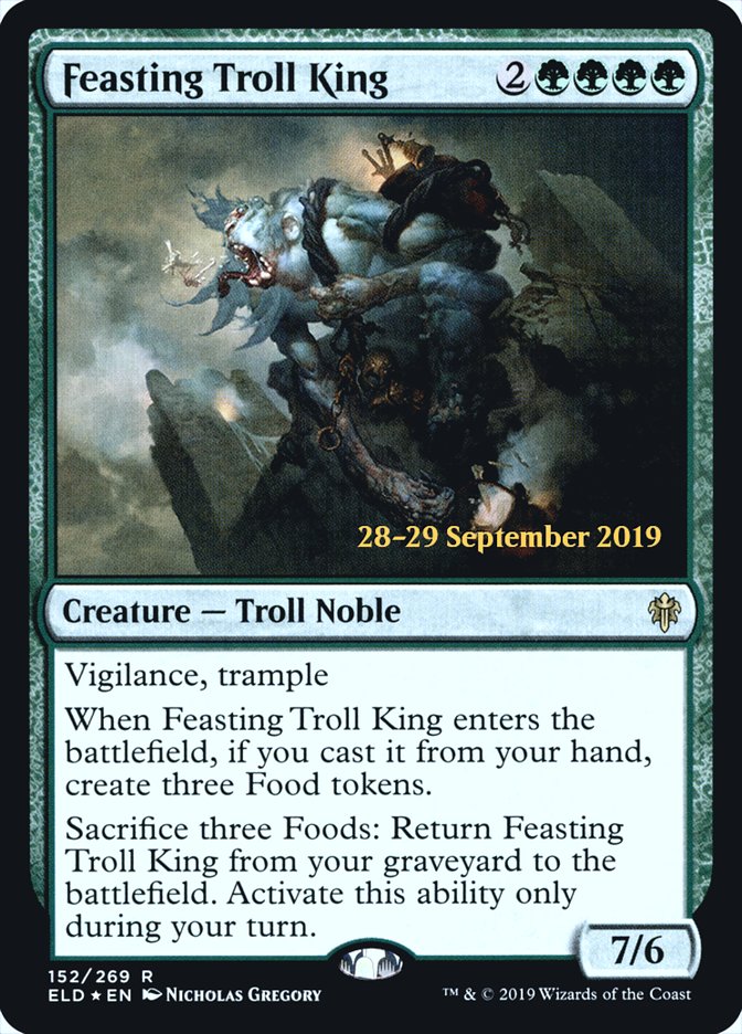 Feasting Troll King [Throne of Eldraine Prerelease Promos] Magic: The Gathering