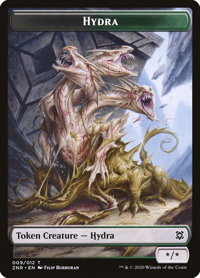 Cat Beast // Hydra Double-Sided Token [Zendikar Rising Tokens] Magic: The Gathering