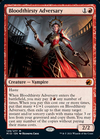 Bloodthirsty Adversary [Innistrad: Midnight Hunt] Magic: The Gathering