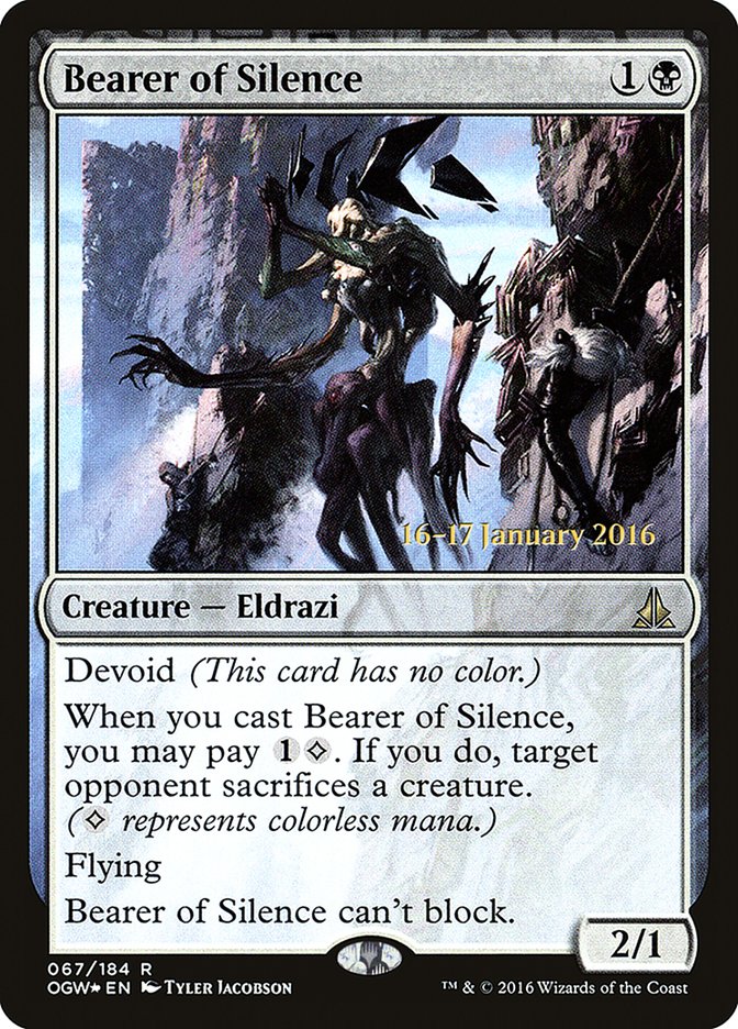 Bearer of Silence [Oath of the Gatewatch Prerelease Promos] Magic: The Gathering