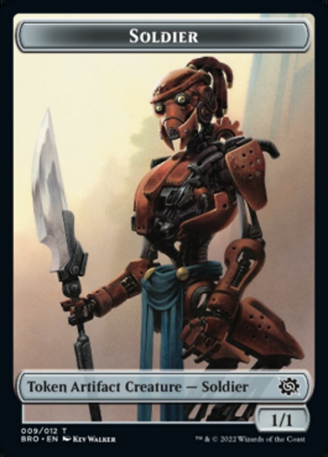 Soldier Token (009) [The Brothers' War Tokens] Magic: The Gathering