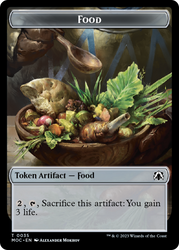 Food // Replicated Ring Double-Sided Token [March of the Machine Commander Tokens] Magic: The Gathering