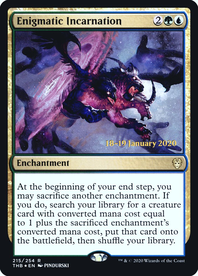 Enigmatic Incarnation [Theros Beyond Death Prerelease Promos] Magic: The Gathering