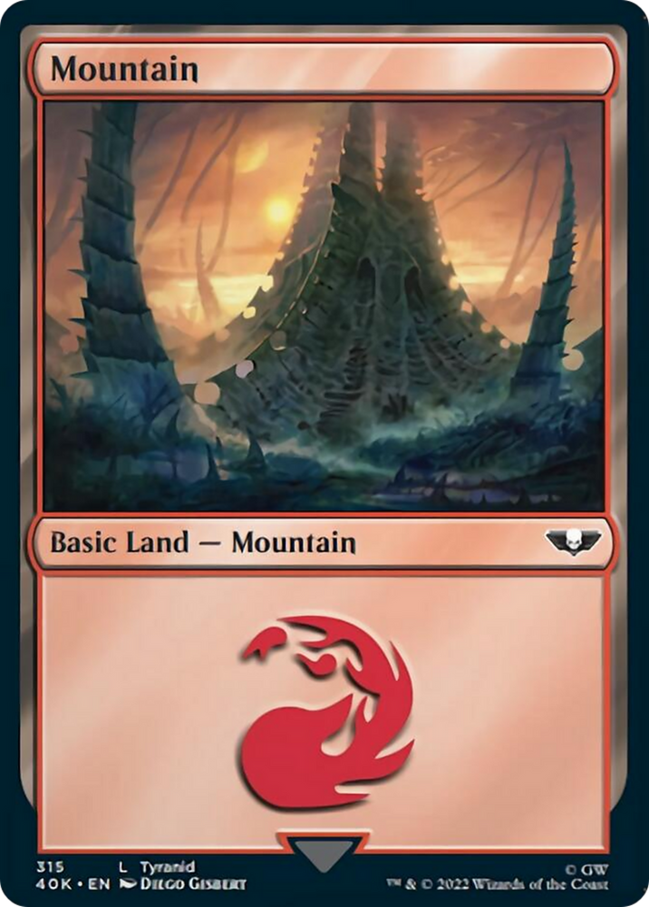 Mountain (315) [Warhammer 40,000] Magic: The Gathering