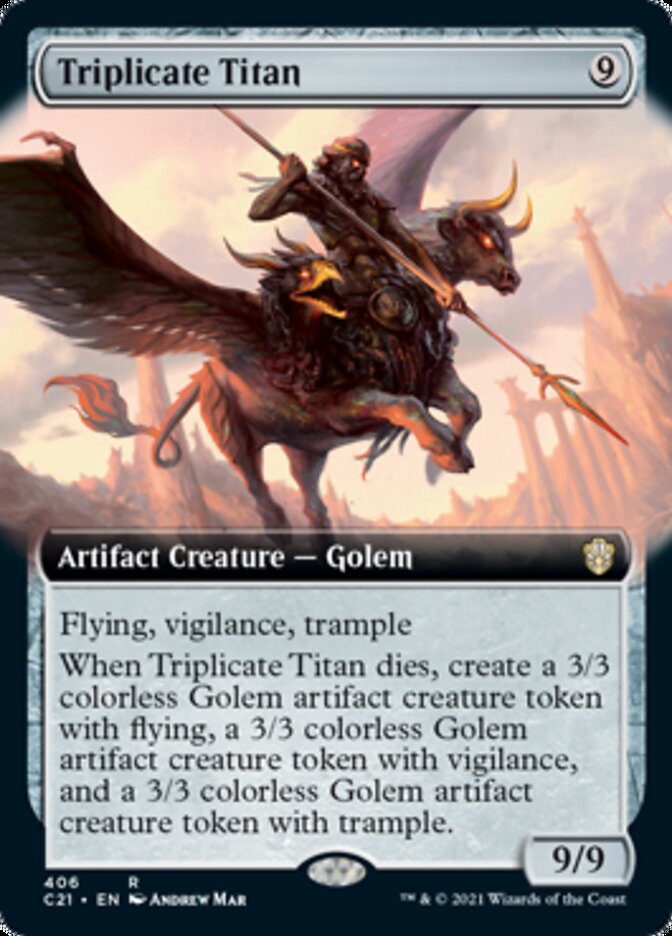 Triplicate Titan (Extended Art) [Commander 2021] Magic: The Gathering