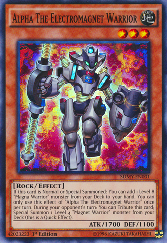 Alpha The Electromagnet Warrior [SDMY-EN001] Super Rare Yu-Gi-Oh!