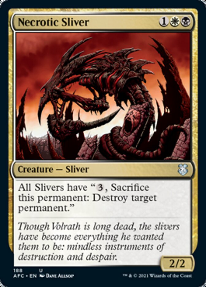 Necrotic Sliver [Dungeons & Dragons: Adventures in the Forgotten Realms Commander] Magic: The Gathering