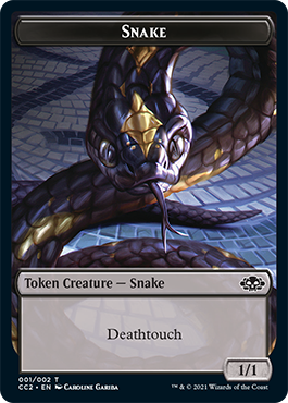 Snake // Zombie Double-Sided Token [Commander Collection: Black Tokens] Magic: The Gathering