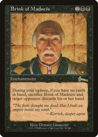 Brink of Madness [Urza's Legacy] Magic: The Gathering